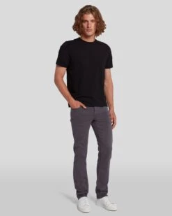 7 For All Mankind Luxe Performance Plus Slimmy In Gunmetal