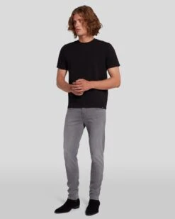 7 For All Mankind Luxe Performance Plus Slimmy Tapered In Grey -Mod Cloth Store 7T028A24 GRY 6