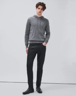 7 For All Mankind Coated Slimmy Tapered In Black