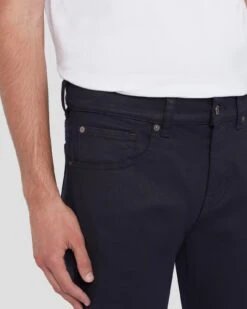 7 For All Mankind Slimmy Tapered In Coated Navy -Mod Cloth Store 7T042C90 NVY 3
