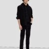 7 For All Mankind Corduroy Slimmy Tapered In Black -Mod Cloth Store 7T042C95 BLK 1