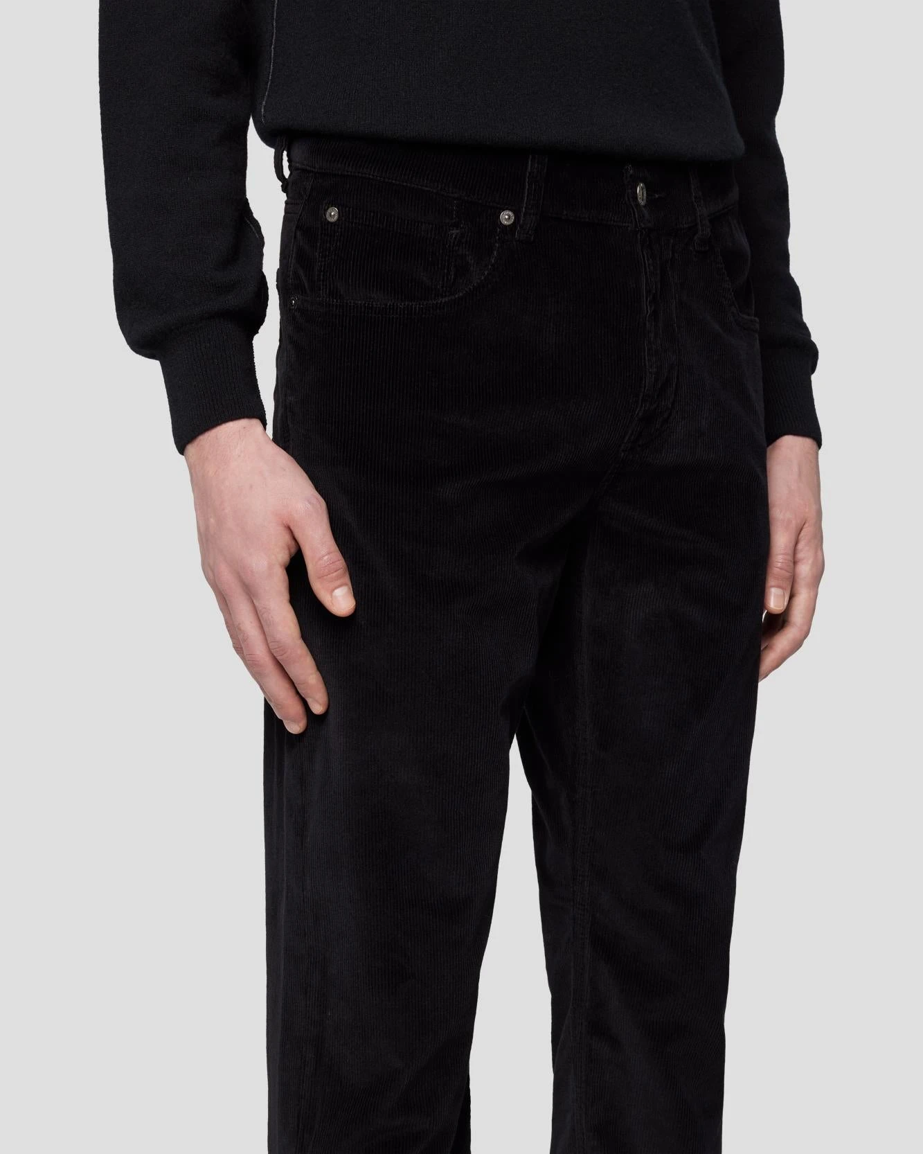 7 For All Mankind Corduroy Slimmy Tapered In Black 6 7 For All Mankind Corduroy Slimmy Tapered In Black - Image 4