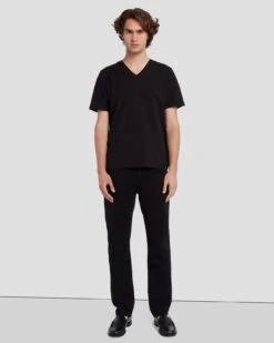 7 For All Mankind Left Hand Slimmy In True Black