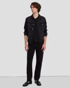 7 For All Mankind Left Hand Slimmy In True Black -Mod Cloth Store 7T511095 TBK 6