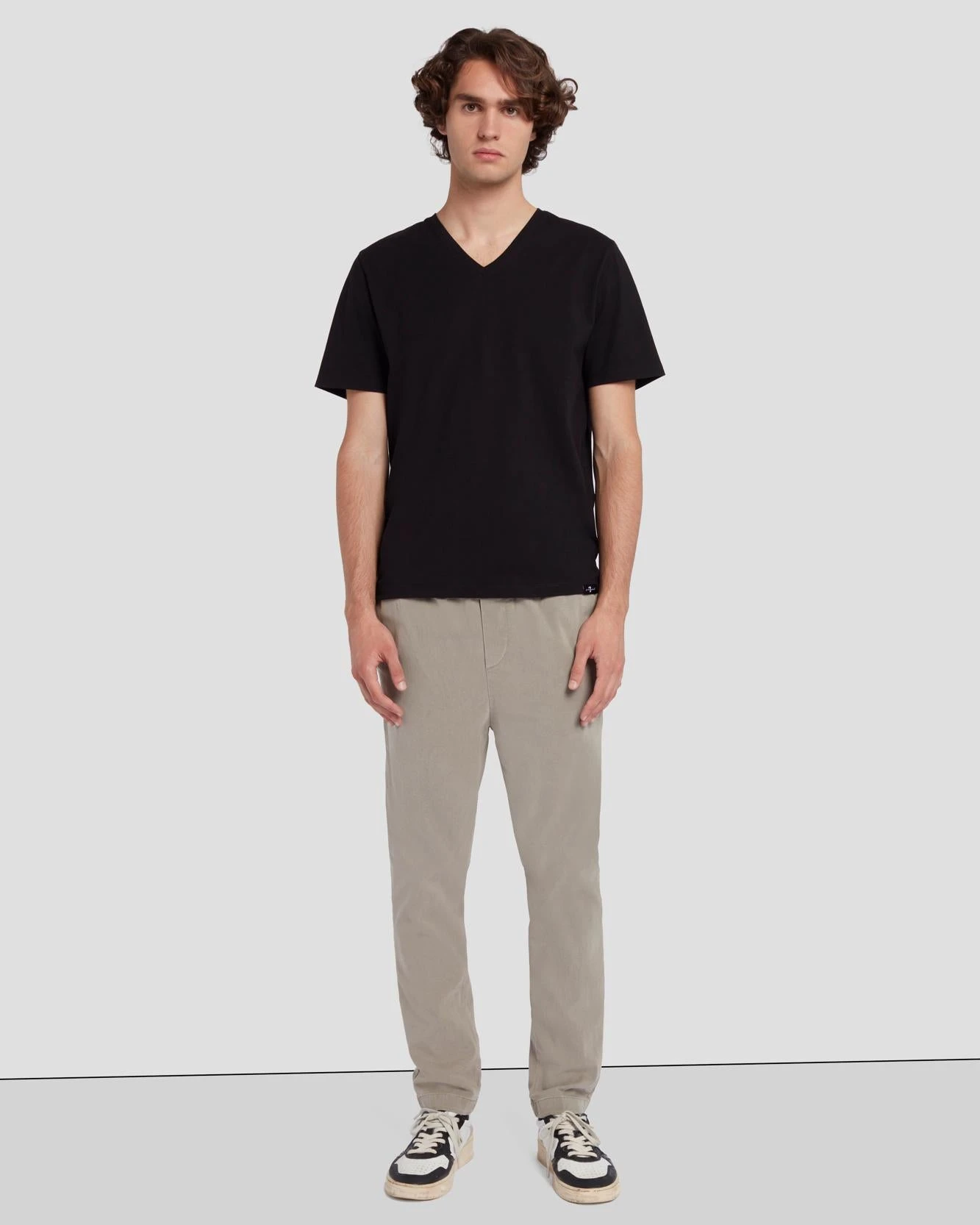 7 For All Mankind Warm Twill Jogger In Light Grey 3 7 For All Mankind Warm Twill Jogger In Light Grey