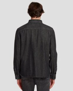 7 For All Mankind Western Denim Shirt In Shake Out 13 7 For All Mankind Western Denim Shirt In Shake Out -Mod Cloth Store 7T925C61 SHO 6
