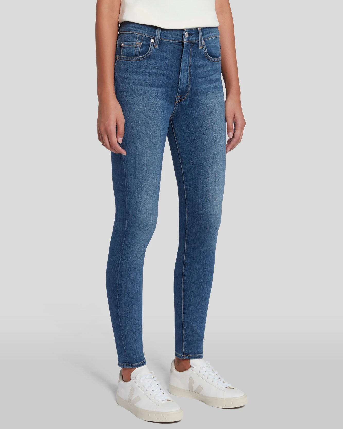 7 For All Mankind Slim Illusion High Waist Ankle Skinny In Love Story 4 7 For All Mankind Slim Illusion High Waist Ankle Skinny In Love Story - Image 2