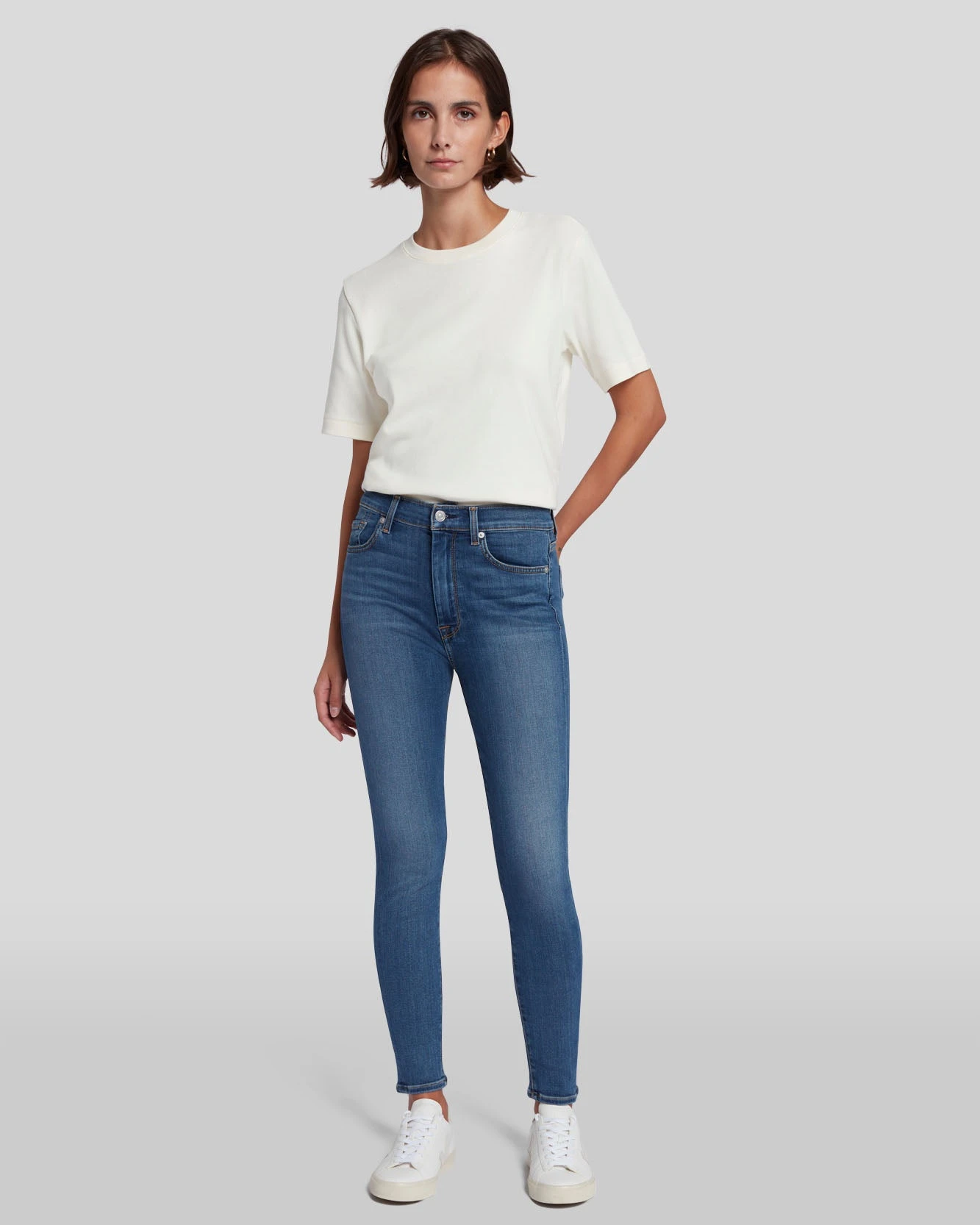 7 For All Mankind Slim Illusion High Waist Ankle Skinny In Love Story 8 7 For All Mankind Slim Illusion High Waist Ankle Skinny In Love Story - Image 6
