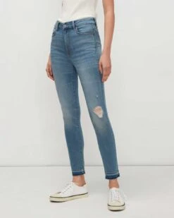 7 For All Mankind Slim Illusion HW Ankle Skinny In Aloe