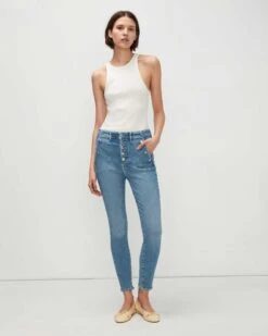 7 For All Mankind Portia In Floral Super Stretch