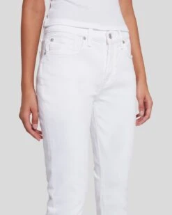 7 For All Mankind Broken Twill Josefina In White -Mod Cloth Store 7U303445 BTW 3