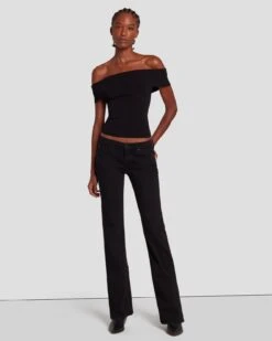 7 For All Mankind B(air) Original Bootcut In Rinsed Black -Mod Cloth Store 7U315C43 RB4 1