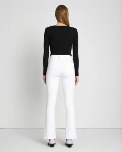 7 For All Mankind Slim Illusion Kimmie Straight In White -Mod Cloth Store 7U343399 SMW 4