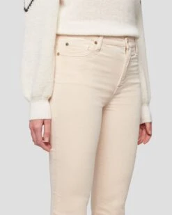 7 For All Mankind Velvet High Waist Slim Kick In Tapioca -Mod Cloth Store 7U352V65 TAP 3