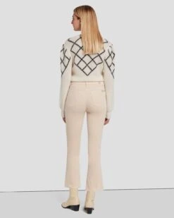 7 For All Mankind Velvet High Waist Slim Kick In Tapioca -Mod Cloth Store 7U352V65 TAP 4