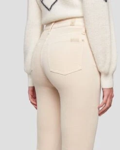 7 For All Mankind Velvet High Waist Slim Kick In Tapioca -Mod Cloth Store 7U352V65 TAP 5