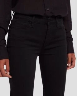 7 For All Mankind Tailorless Slim Illusion Dojo In Black -Mod Cloth Store 7U452526 BLK 3