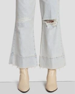 7 For All Mankind Ultra High Rise Cropped Jo In Rainy Blue -Mod Cloth Store 7U532C10 RBU 3