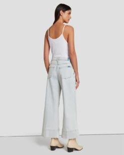 7 For All Mankind Ultra High Rise Cropped Jo In Rainy Blue -Mod Cloth Store 7U532C10 RBU 4