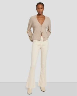 7 For All Mankind Tailorless Corduroy UHR Skinny Boot In Tapioca -Mod Cloth Store 7U648V64 TAP 6