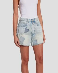 7 For All Mankind Easy Ruby Short In Iris Patchwork -Mod Cloth Store 7U748555 IP2 3