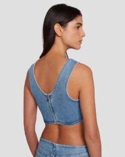 7 For All Mankind 7FAM X ADR Cropped Top In Vibe -Mod Cloth Store 7U760120 VBE 5