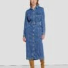 7 For All Mankind Denim Lustre Luxe Dress In Daylily