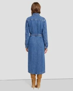 7 For All Mankind Denim Lustre Luxe Dress In Daylily -Mod Cloth Store 7U864C86 DLY 4