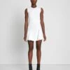 7 For All Mankind Denim Flounce Dress Mini In Brilliant White -Mod Cloth Store 7U888597 BW3 2