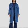 7 For All Mankind Tailored Denim Trench Coat In Calla 2 7 For All Mankind Tailored Denim Trench Coat In Calla -Mod Cloth Store 7U944855 LLA 1