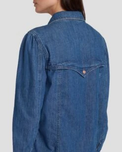 7 For All Mankind Western Denim Shirt In Dolly -Mod Cloth Store 7U948C21 DOY 6
