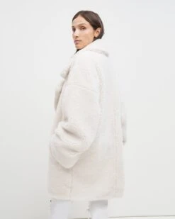 7 For All Mankind Shearling Cozy Coat In Ivory -Mod Cloth Store 7ada760dbded9ecac1094d1d8955cbb7