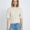7 For All Mankind Pointelle Sweater In Cream -Mod Cloth Store 7n101d76 crm 1
