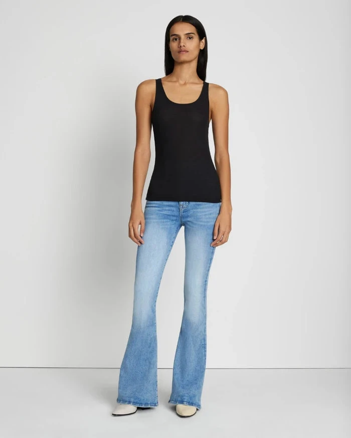 7 For All Mankind Basic Scoop Tank In Jet Set 4 7 For All Mankind Basic Scoop Tank In Jet Set - Image 2
