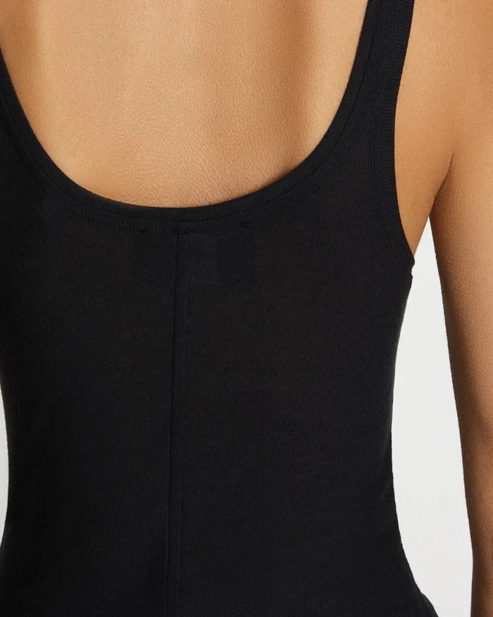 7 For All Mankind Basic Scoop Tank In Jet Set 6 7 For All Mankind Basic Scoop Tank In Jet Set - Image 4