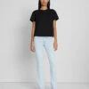 7 For All Mankind Scoop Neck Tee In Black -Mod Cloth Store 7n990353 blk 2 edit