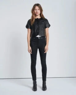 7 For All Mankind B(air) High Waist Ankle Skinny In Coated Black -Mod Cloth Store 7u040c43 bbt 1 10