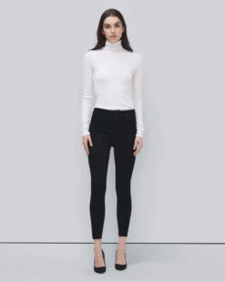 7 For All Mankind B(air) Aubrey Ankle Jean In Rinsed Black