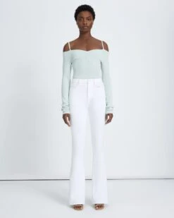 New Arrival 9 7 For All Mankind No Filter Ultra High Rise Skinny Boot In Clean White