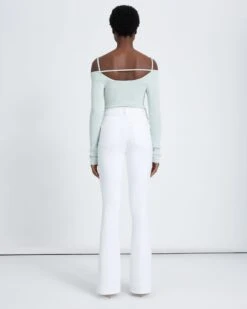 7 For All Mankind No Filter Ultra High Rise Skinny Boot In Clean White -Mod Cloth Store 7u413569 clw 4