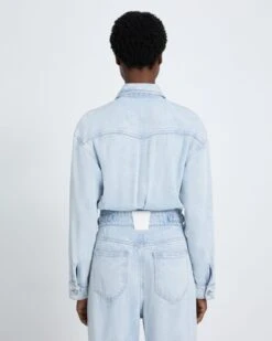 7 For All Mankind Denim Lustre Balloon Sleeve Jumpsuit In Isadora -Mod Cloth Store 7u876561 isa 3