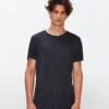 7 For All Mankind Featherweight Cotton Tee In Black -Mod Cloth Store 83a0785df54f73b165982b46fae184c0