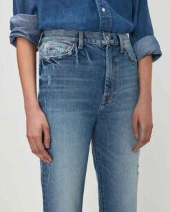 7 For All Mankind Beauty Denim Ultra High Rise Dojo In Fig Leaf -Mod Cloth Store 83c353b9365cc15cc79f58d53d0d7935