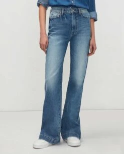 7 For All Mankind Beauty Denim Ultra High Rise Dojo In Fig Leaf -Mod Cloth Store 8aeb2a59a7f382eb0abda15665317098