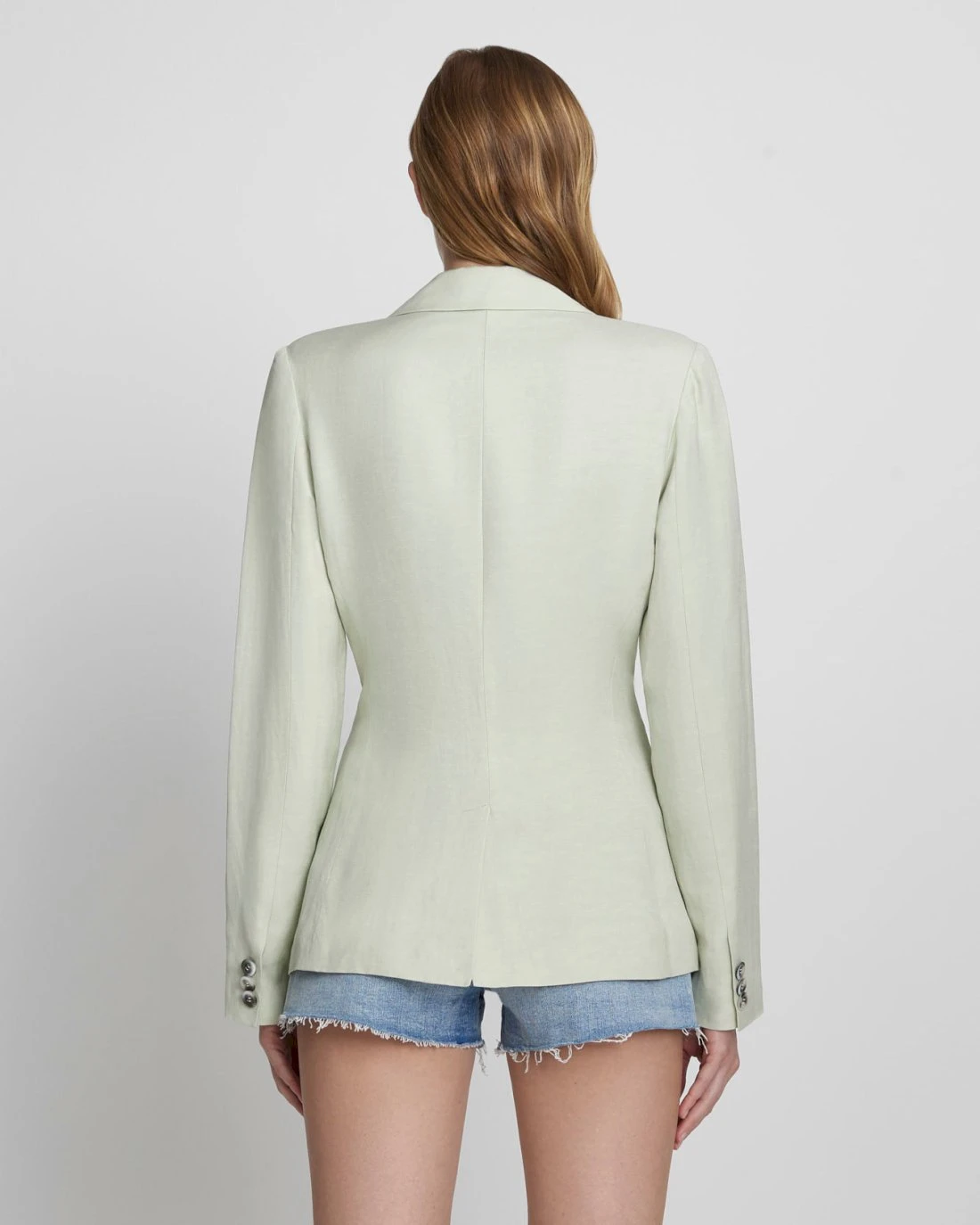 7 For All Mankind Tailored Linen Blazer In Seafoam 6 7 For All Mankind Tailored Linen Blazer In Seafoam - Image 4