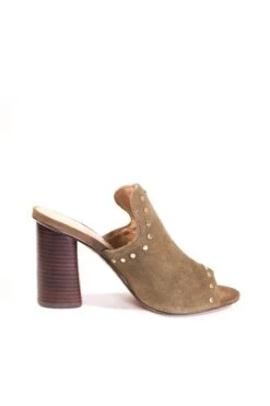 Amore Suede Mules -Mod Cloth Store Amorekhaki1 webp