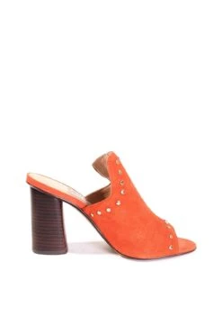 Amore Suede Mules -Mod Cloth Store Amoreorange1 webp