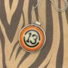 Billiard Ball #13 Pendant Necklace -Mod Cloth Store BB1339PND ORANGE 1