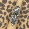 White Buffalo Turquoise Ring -Mod Cloth Store BUFF54RNG BLACKWHITE 1