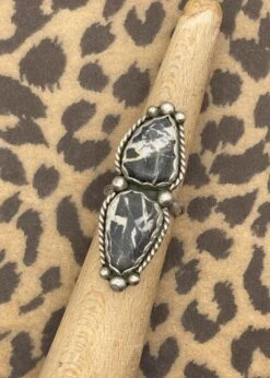 White Buffalo Turquoise Ring